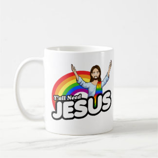 Yall need Jesus - Rainbow Jesus Coffee Mug