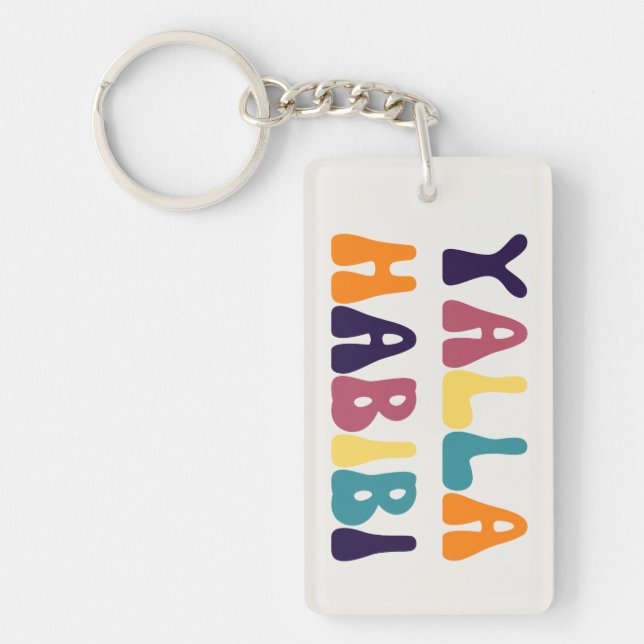 Yalla Habibi Arabic Souvenir  Keychain (Front)