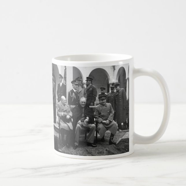Yalta Conference Roosevelt Stalin Churchill 1945 Coffee Mug (Right)