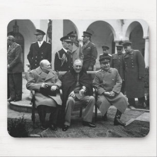 Yalta Conference Roosevelt Stalin Churchill 1945 Mouse Pad