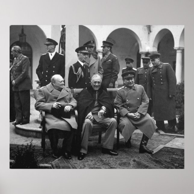 Yalta Conference Roosevelt Stalin Churchill 1945 Poster (Front)