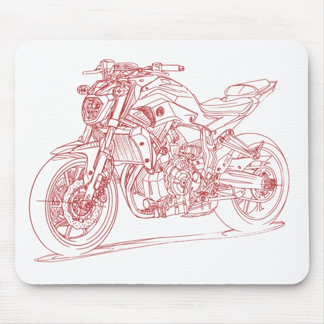 Yam FZ07 MT07 2015 Mouse Pad (Front)