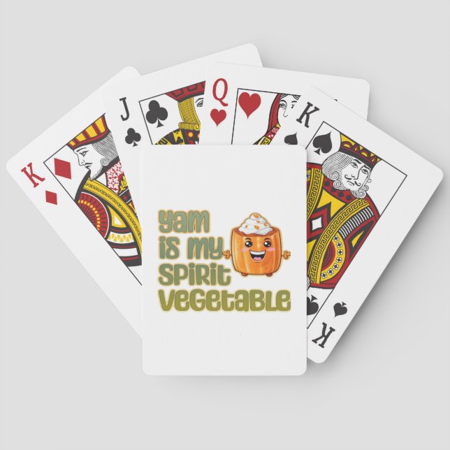 Yam Is My Spirit Vegetable Funny Playful Mood Poker Cards (Back)