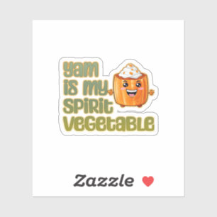 Yam Is My Spirit Vegetable Funny Playful Mood Sticker