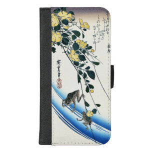 Yamabuki and Frog, Hiroshige, Ukiyo-e iPhone 8/7 Plus Wallet Case