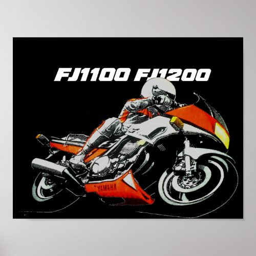 Yamaha FJ Vintage Design Poster