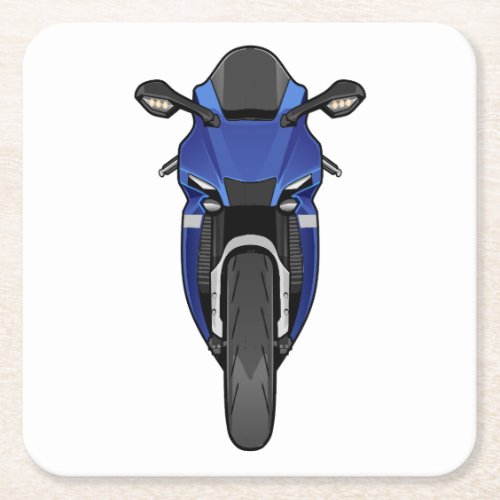 Yamaha R1 frontview Square Paper Coaster