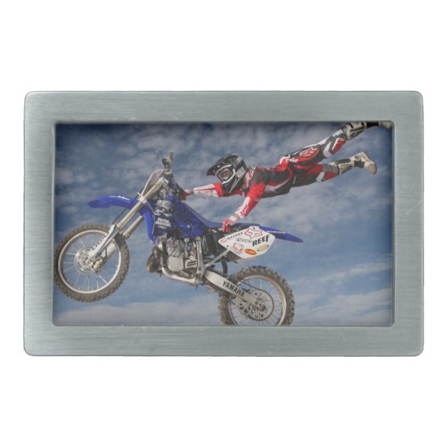 Yamaha supercross rectangular belt buckle (Front)