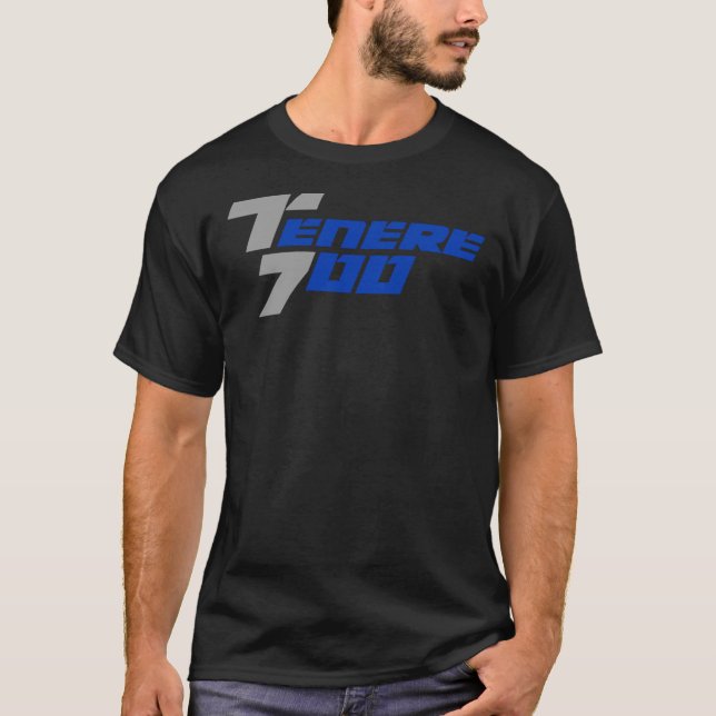 Yamaha Tenere 700 Logo Gray-Blue Classic T-Shirt (Front)