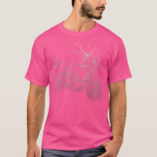 Yamaha Tracer 900 Pencil Silhouette Motorcycle Tra T-Shirt