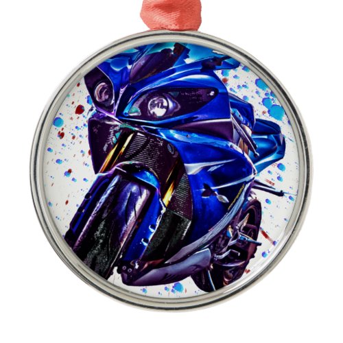 Yamaha YZF R1 Art Print Metal Ornament
