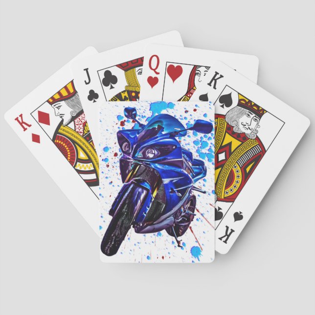 Yamaha YZF R1 Art Print Poker Cards (Back)