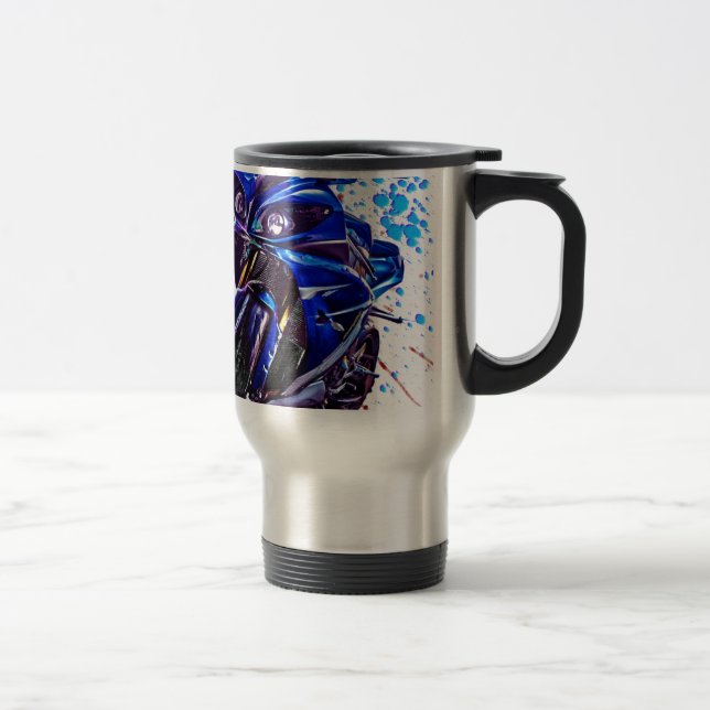 Yamaha YZF R1 Art Print Travel Mug (Right)
