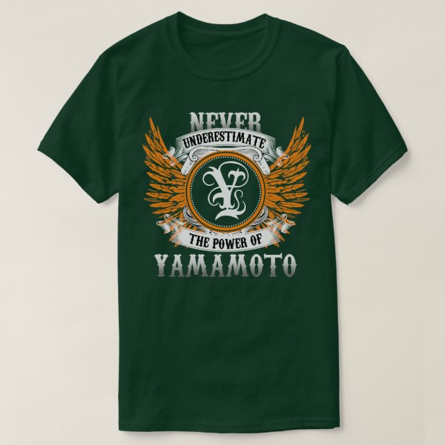 Yamamoto Name Shirt Never Underestimate The Power  (Design Front)