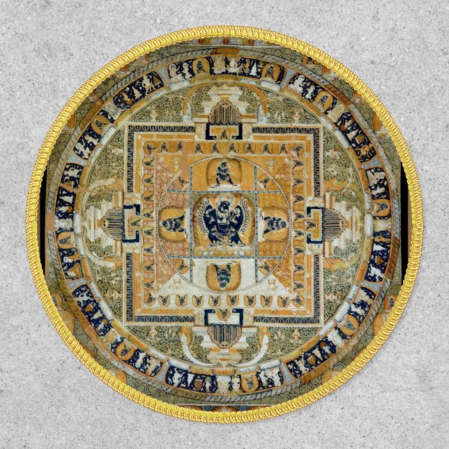Yamantaka Vajrabhairava Tibetan Deity Mandala Patch (Front)