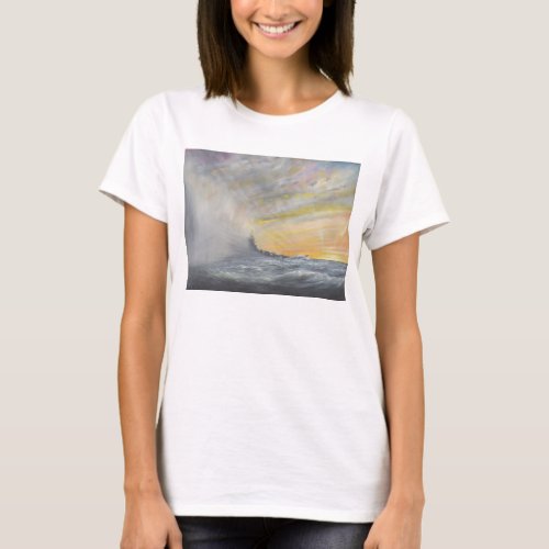 Yamato Emerges from Pacific Typhoon 1944 2010 T_Shirt