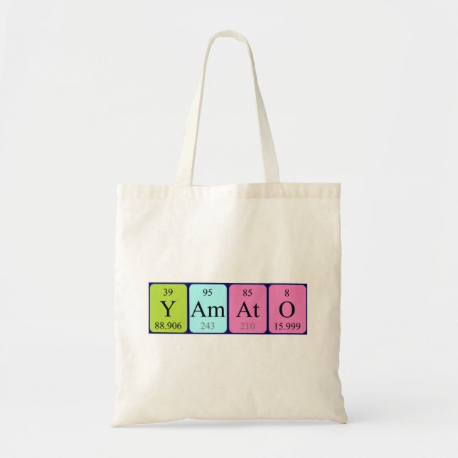 Yamato periodic table name tote bag (Front)