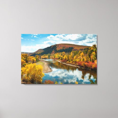 Yampa River In Autumn Canvas Print