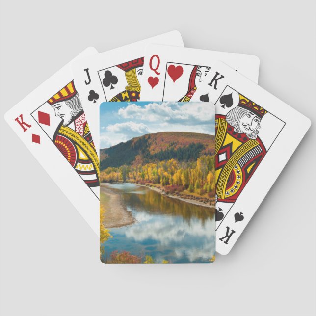 Yampa River In Autumn Poker Cards (Back)