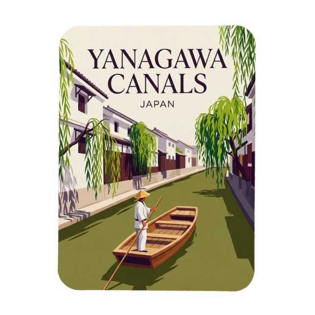 Yanagawa Canals Japan Magnet (Vertical)