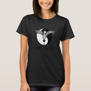 Yang Tai Chi Crane Pose Sketch   T-Shirt