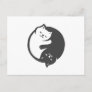 Yang yin cat postcard