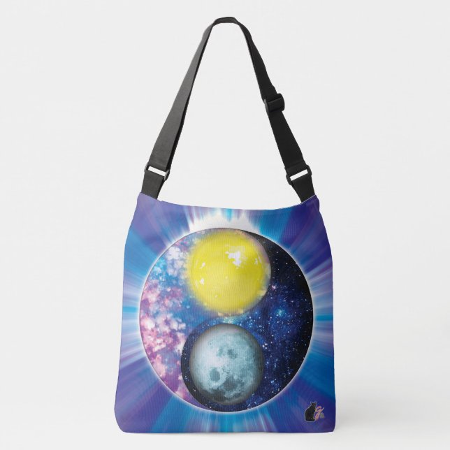Yang-Yin / Sun-Moon  Crossbody Bag (Front)