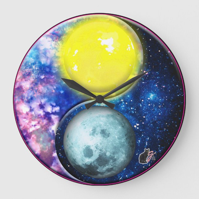 Yang-Yin / Sun-Moon Large Clock (Front)