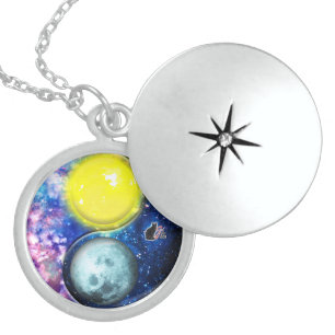 Yang-Yin/Sun-Moon Locket Necklace