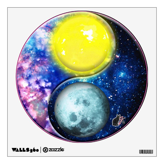 Yang-Yin / Sun-Moon Wall Decal (Front)