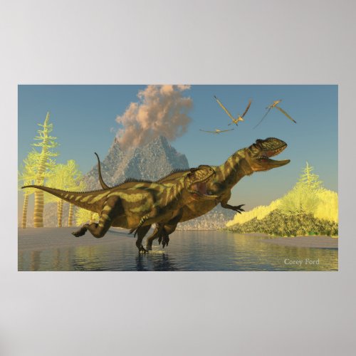 Yangchuanosaurus Dinosaurs Poster