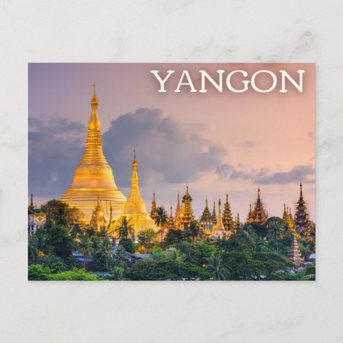 Yangon Myanmar Burma Postcard