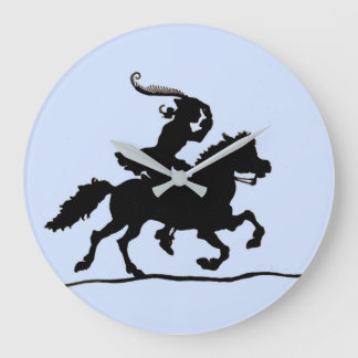 Yankee Doodle silhouette Large Clock