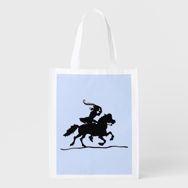 Yankee Doodle silhouette print Grocery Bag (Front)