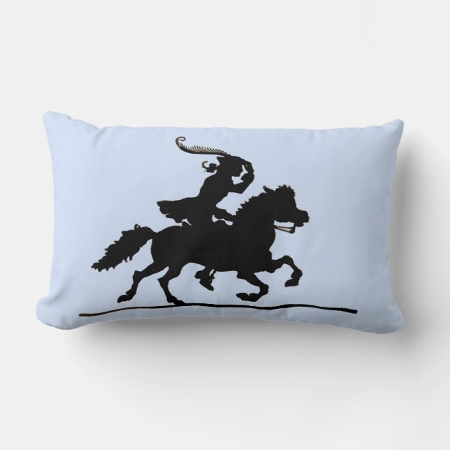Yankee Doodle silhouette print Lumbar Pillow (Front)