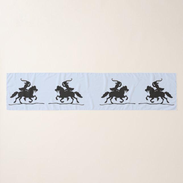 Yankee Doodle silhouette print Scarf (Front (Horizontal))