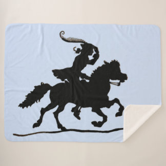 Yankee Doodle silhouette print Sherpa Blanket