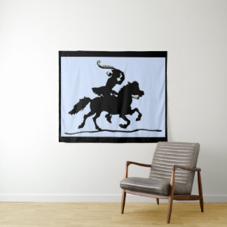 Yankee Doodle silhouette print Tapestry