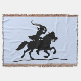 Yankee Doodle silhouette print Throw Blanket