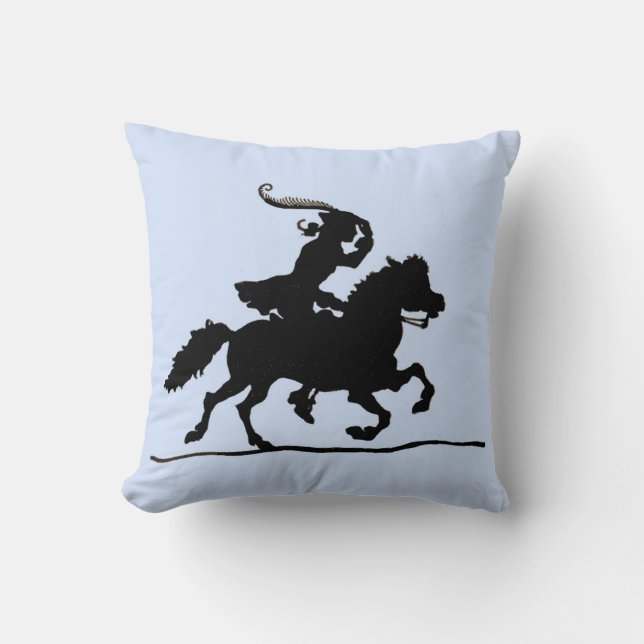 Yankee Doodle silhouette print Throw Pillow (Front)