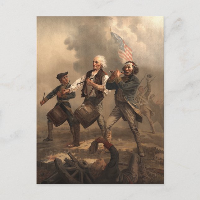Yankee Doodle & Spirit of 1776 Revolutionary War Postcard (Front)