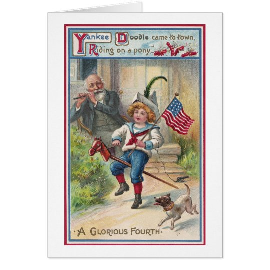 Yankee Doodle Vintage Fourth of July Card
