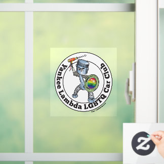 Yankee Lambda Car Club Piston Guy Window Cling