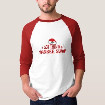 Yankee Swap Gift - Santa Hat T-shirt by labellarue at Zazzle