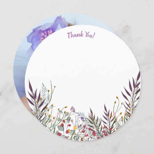 Yanna Round Photo Thank You Card