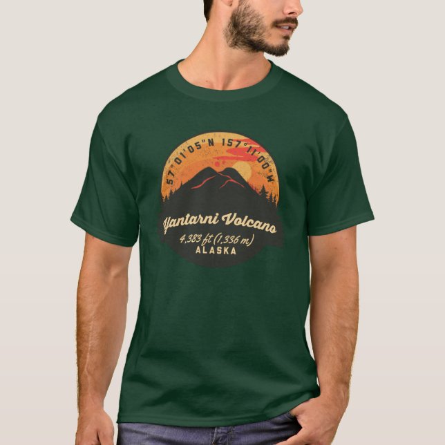 Yantarni Volcano Souvenir Badge Alaska T-Shirt (Front)