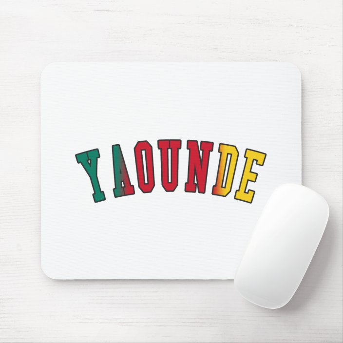 Yaounde in Cameroon National Flag Colors Mousepad