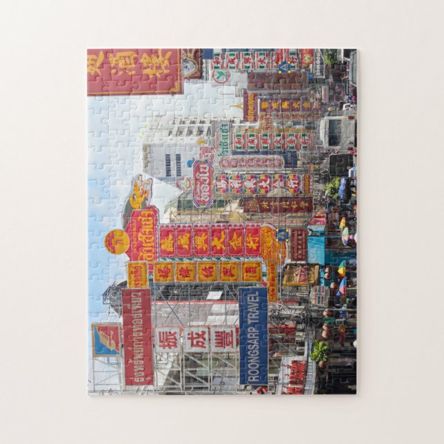 Yaowarat Road in Chinatown, Bangkok Jigsaw Puzzle (Vertical)
