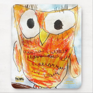 YAP Designer Owl Youth Art Project Mouse Pad