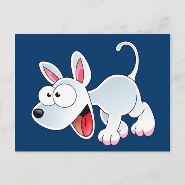 Yappy Gray Cartoon Dog Postcard (Front)